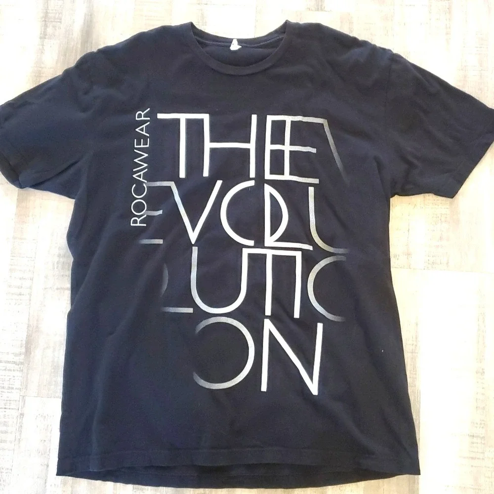 Rocawear‎ T-Shirt Mens Evolution Graphic XL Streetwear Black Vintage Jay Z Y2K